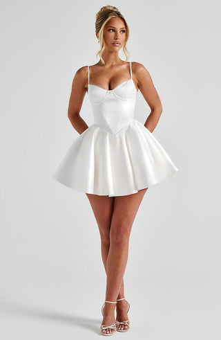 Poppy Mini Dress - Ivory